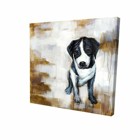 FONDO 16 x 16 in. Sitting Dog-Print on Canvas FO2791953